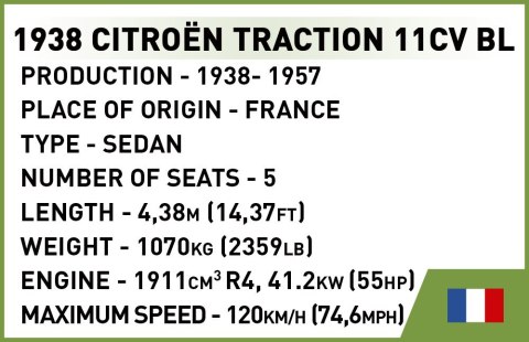 Klocki Historical Collection Citroen Traction 11CVBL Executive Edition Cobi Klocki