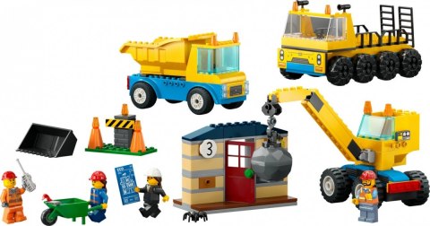 Klocki City 60391 Ciężarówki i dźwig z kulą wyburzeniową LEGO