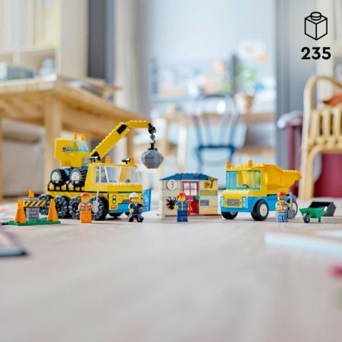 Klocki City 60391 Ciężarówki i dźwig z kulą wyburzeniową LEGO