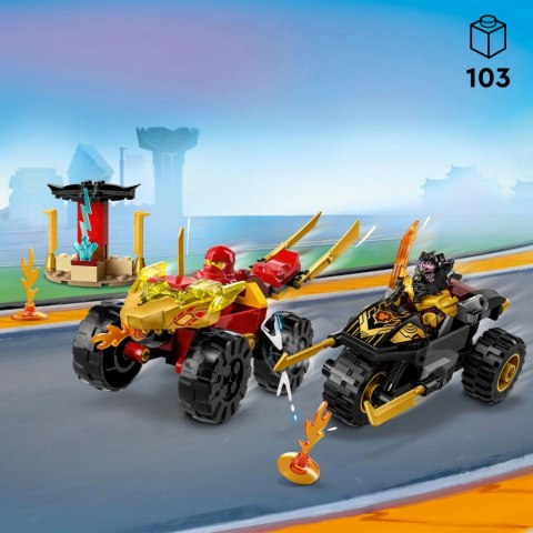 Klocki Ninjago 71789 Bitwa samochodowo-motocyklowa między Kaiem a Rasem LEGO