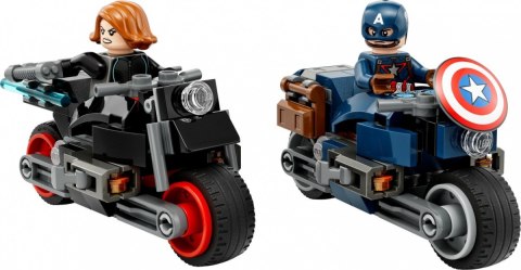 Klocki Super Heroes 76260 Marvel Motocykle Czarnej Wdowy i Kapitana Ameryki LEGO