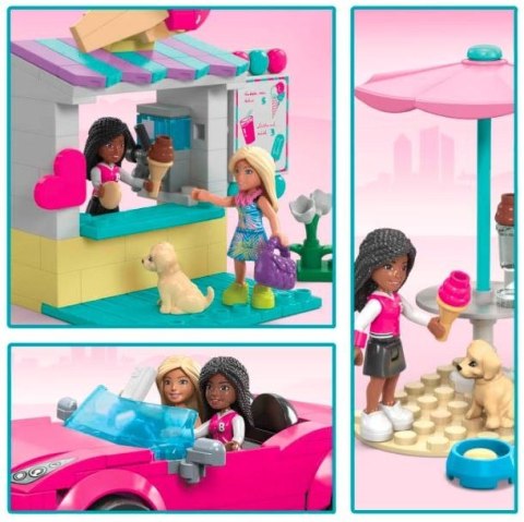 Klocki Barbie Mega Kabriolet i stoisko Mattel