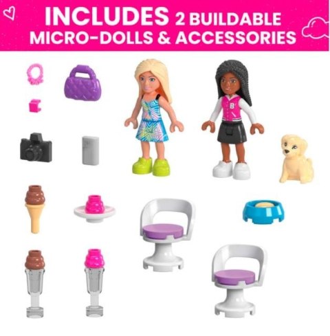 Klocki Barbie Mega Kabriolet i stoisko Mattel