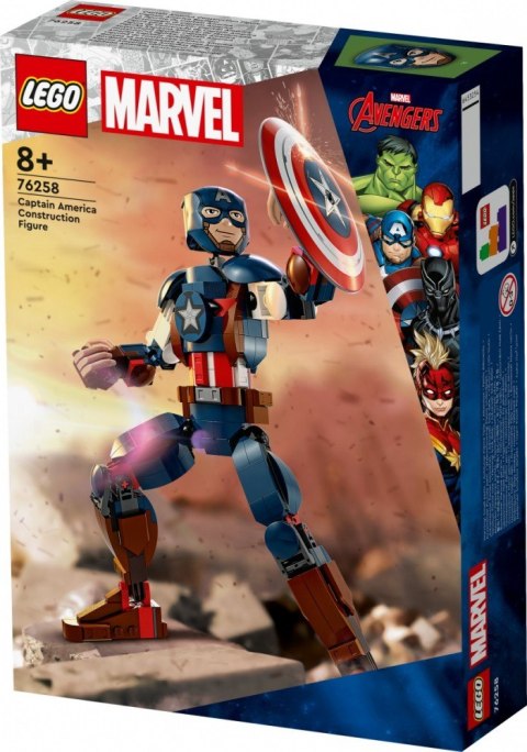 Klocki Super Heroes 76258 Marvel Figurka Kapitana Ameryki do zbudowania LEGO