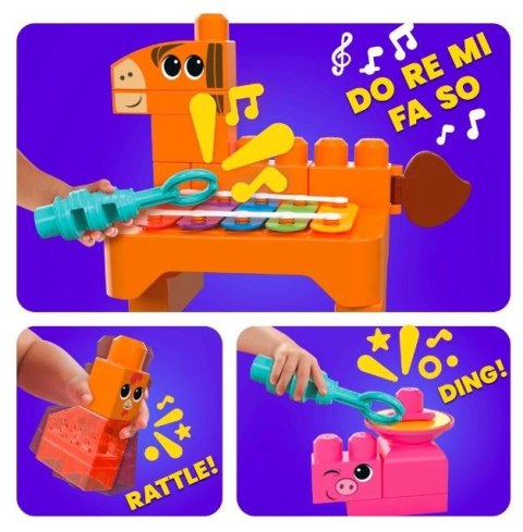 Klocki sensoryczne Muzykalne zwierzątka farma Mega Bloks