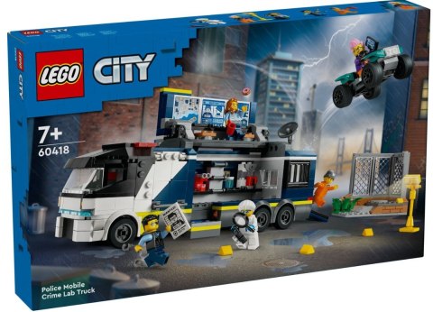 Klocki City 60418 Policyjna ciężarówka z laboratorium kryminalnym LEGO