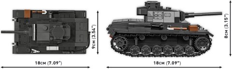 Klocki Historical Collection WWII Panzer III Ausf. J 590 klocków Cobi Klocki