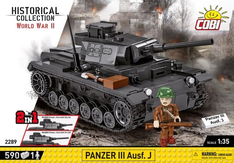 Klocki Historical Collection WWII Panzer III Ausf. J 590 klocków Cobi Klocki