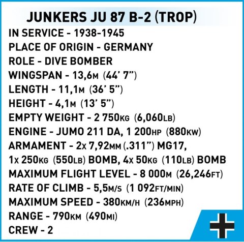 Klocki Junkers Ju 87 B-2 Cobi Klocki