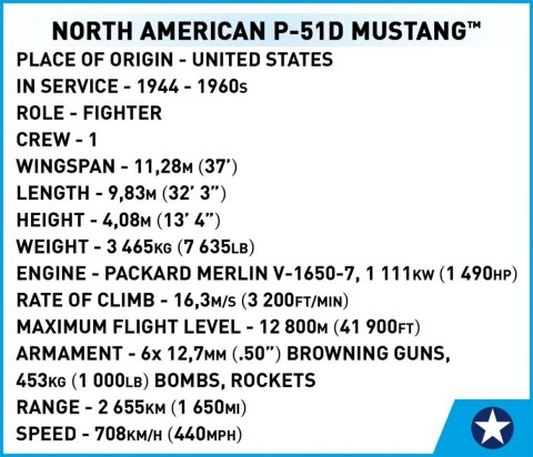 Klocki P-51D Mustang Cobi Klocki