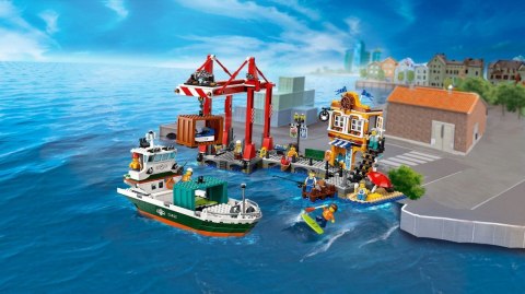 Klocki City 60422 Nadmorski port ze statkiem towarowym LEGO