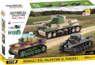 Klocki Renault R35 - Valentine IX - Panzer I Cobi Klocki