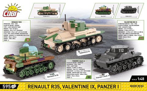 Klocki Renault R35 - Valentine IX - Panzer I Cobi Klocki