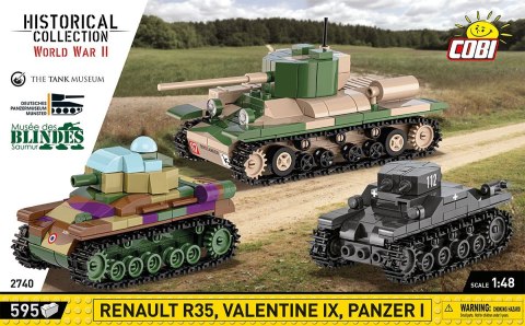 Klocki Renault R35 - Valentine IX - Panzer I Cobi Klocki