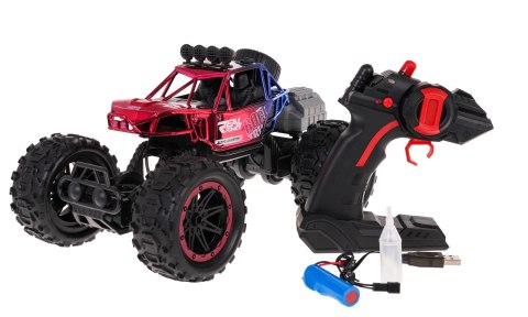 Crawler REAL ROCK z Funkcją Dymu R/C Czerwony