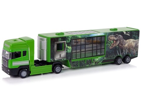 Duża Ciężarówka Transporter Do przewozu Dinozaurów Auto Metal LEAN Toys