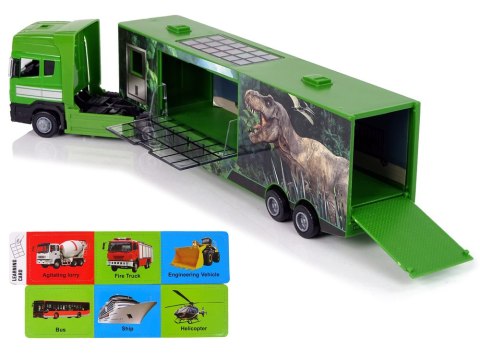 Duża Ciężarówka Transporter Do przewozu Dinozaurów Auto Metal LEAN Toys