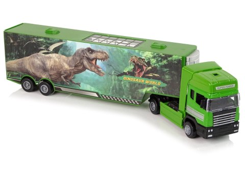 Duża Ciężarówka Transporter Do przewozu Dinozaurów Auto Metal LEAN Toys