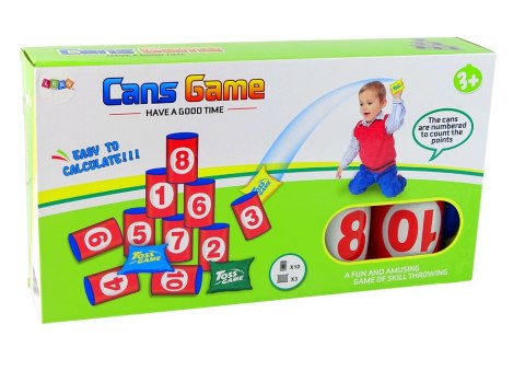 Gra Zręcznościowa Rzut do Celu Strącanie Puszek LEAN Toys