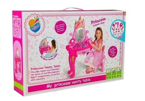 Toaletka z Krzesłem Na Nóżkach Akcesoria LEAN Toys