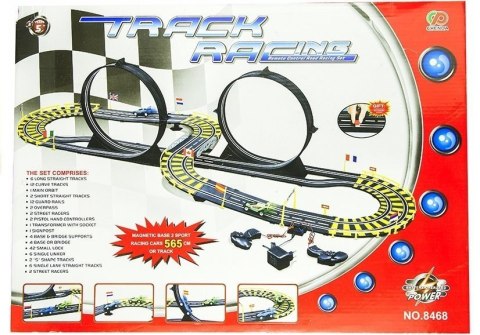 Tor Samochodowy Track Racing Dwa Auta 565 cm LEAN Toys