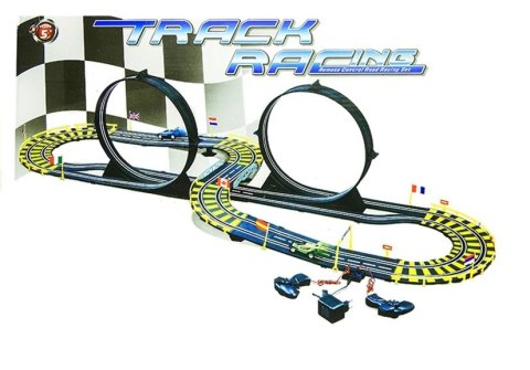 Tor Samochodowy Track Racing Dwa Auta 565 cm LEAN Toys