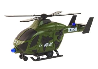 Zestaw Militarny Czołg Pojazd Helikopter Wojskowy Dźwięk Światła 1:32 LEAN Toys