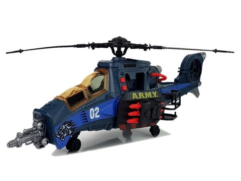 Zestaw Policyjny Helikopter Auto Policja Łódź Dźwięk Broń LEAN Toys