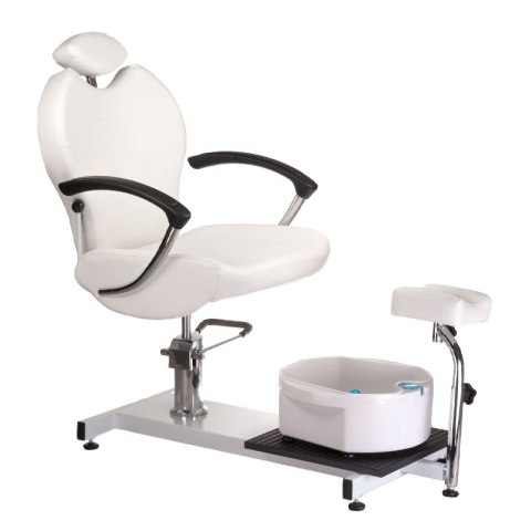 Fotel do pedicure z masażerem stóp BR-2301 biały