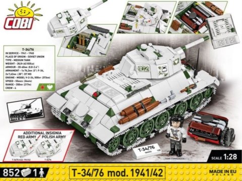 Klocki Czołg T34-76 model 1941-42 852 elementów Cobi Klocki