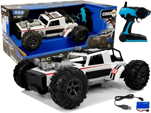 Auto Buggy Zdalnie Sterowany 1:12 2.4G Biały 20 km/h Para Wodna LEAN Toys