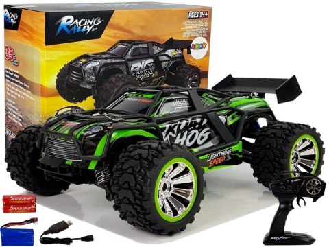 Auto Off-Road Zdalnie Sterowane Zielone 2.4G 1:18 35 km/h Kontrola Prędkości LEAN Toys