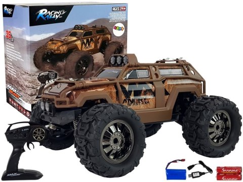 Auto Rajdowe Off-Road Zdalnie Sterowane Brązowa 2.4G 1:18 35 km/h Kontrola Prędkości LEAN Toys