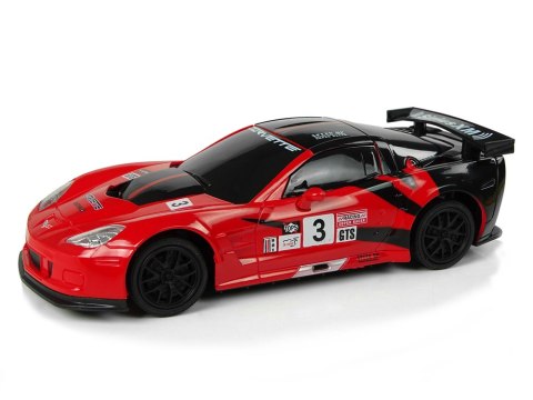 Auto Sportowe R/C 1:24 Corvette C6.R Czerwone 2.4 G Światła LEAN Toys