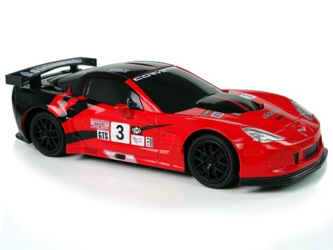 Auto Sportowe R/C 1:24 Corvette C6.R Czerwone 2.4 G Światła LEAN Toys