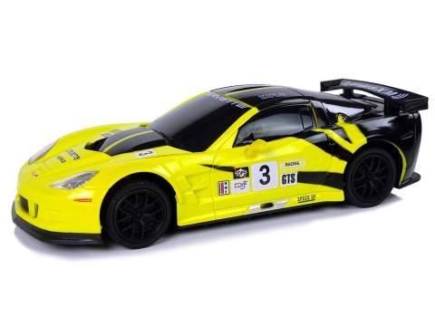 Auto Sportowe R/C 1:24 Corvette Żółte C6.R 2.4 G Światła LEAN Toys