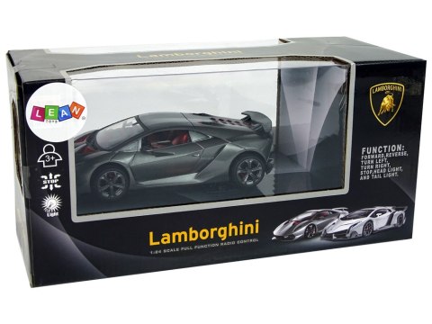 Auto Sportowe R/C 1:24 Lamborghini Srebrne 2.4 G Światła LEAN Toys