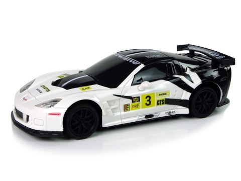 Auto Sportowe Wyścigowe R/C 1:24 Corvette C6.R Biały 2.4 G Światła LEAN Toys