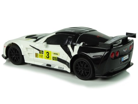 Auto Sportowe Wyścigowe R/C 1:24 Corvette C6.R Biały 2.4 G Światła LEAN Toys