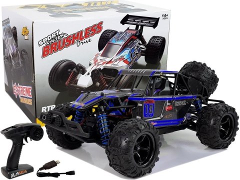 Auto Terenowe Buggy Zdalnie Sterowane 1:18 Niebieskie ENOZE 9303E 45 km/h LEAN Toys