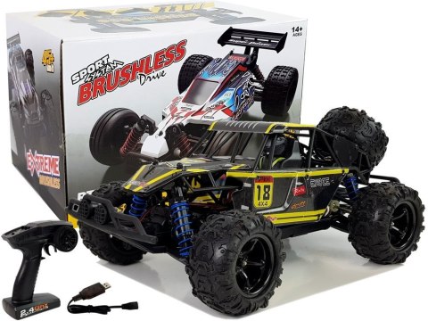 Auto Terenowe Buggy Zdalnie Sterowane 1:18 Żółty ENOZE 9303E 45 km/h LEAN Toys