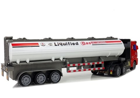 Ciężarówka Cysterna Gaz Zdalnie Sterowana 1:48 Biała LEAN Toys