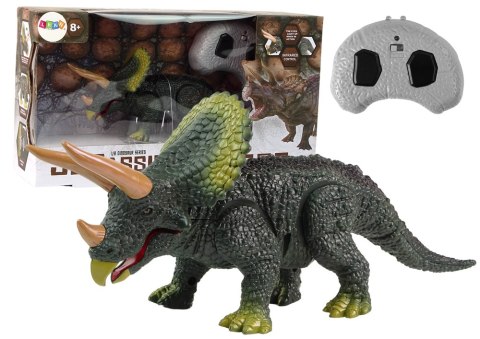 Dinozaur Na Baterie Triceratops Zdalnie Sterowany Dźwięk LEAN Toys