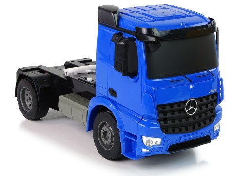 Duża Ciężarówka R/C Mercedes Arocs Niebieska 1:20 Kontener 58 cm Długości Double E