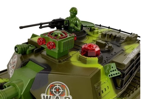 Duży Czołg Zdalnie Sterowany R/C 2.4 Ghz Światła Odgłosy Strzelania Zielony LEAN Toys