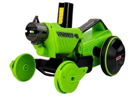 Pistolet Wyrzutnia Autko 2 w 1 Zdalnie Sterowany Piankowe Krążki Zielony LEAN Toys