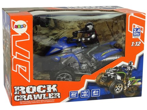 Quad Rock Crawler Trójkołowy Zdalnie Sterowany 1:12 2,4G Niebieski LEAN Toys