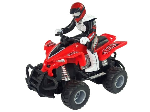 Quad Zdalnie Sterowany Czerwony 27 Mhz 1:16 Na Baterie LEAN Toys