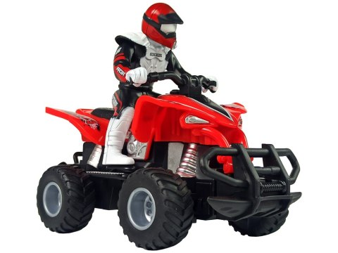 Quad Zdalnie Sterowany Czerwony 27 Mhz 1:16 Na Baterie LEAN Toys