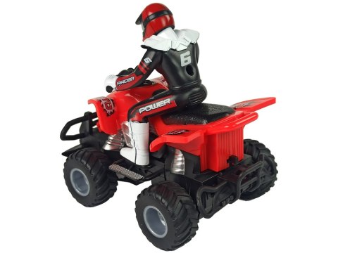 Quad Zdalnie Sterowany Czerwony 27 Mhz 1:16 Na Baterie LEAN Toys